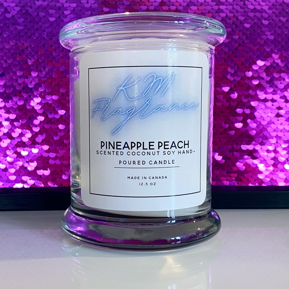 Pineapple Peach Soy/Coconut Wax Hand-poured Candle